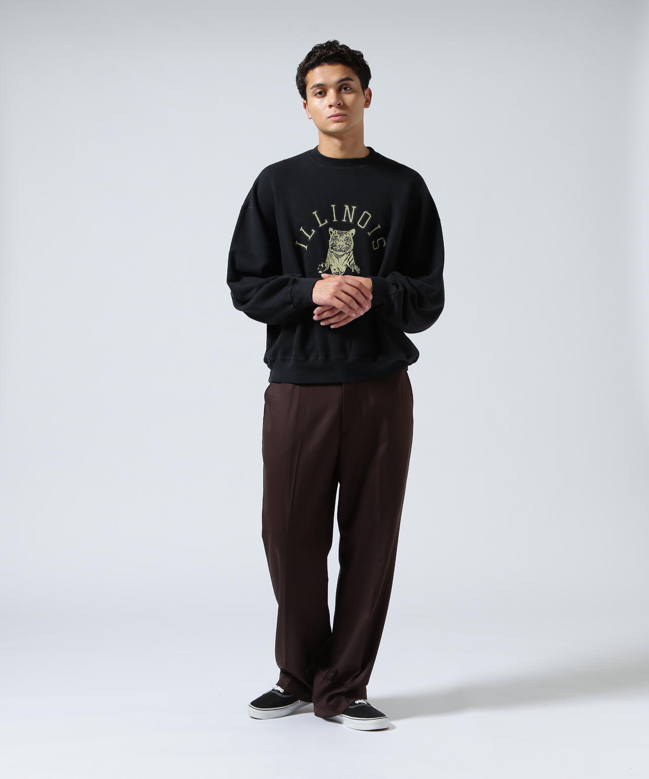 REMI RELIEF / ロングウォッシュ加工 別注3飛び裏毛クルースウェット(ILLINOIS)