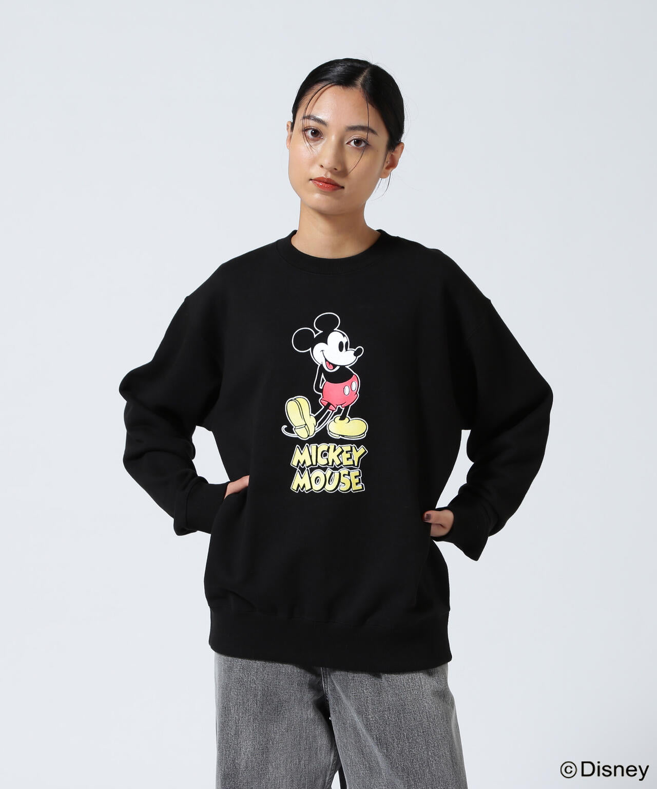 GOOD ROCK SPEED (グッドロックスピード) 別注/ミッキー/フロッキースウェット/UNISEX