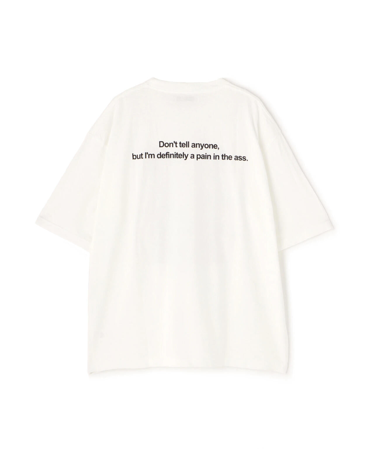 MINEDENIM(マインデニム)Monochrome Two tone Face Crewneck T-SH