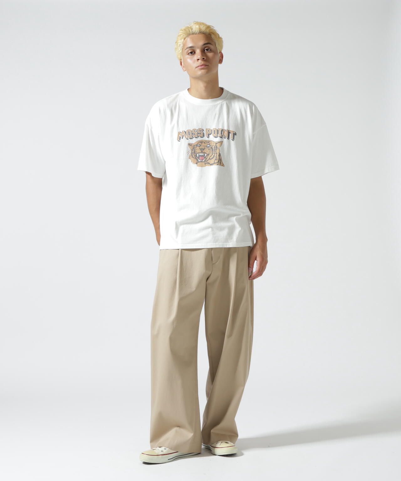 REMI RELIEF(レミレリーフ) 別注20/-天竺BIGサイズTシャツ(MOSS POINT)