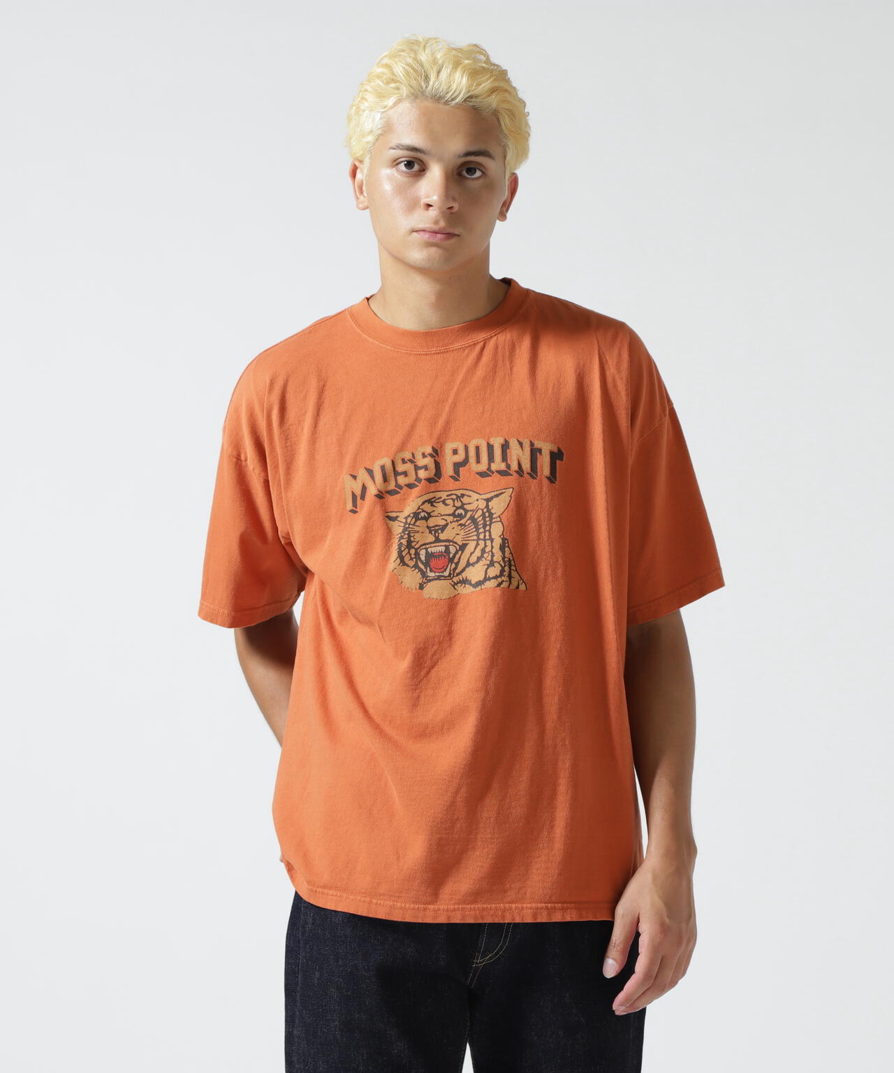 REMI RELIEF(レミレリーフ) 別注20/-天竺BIGサイズTシャツ(MOSS POINT)