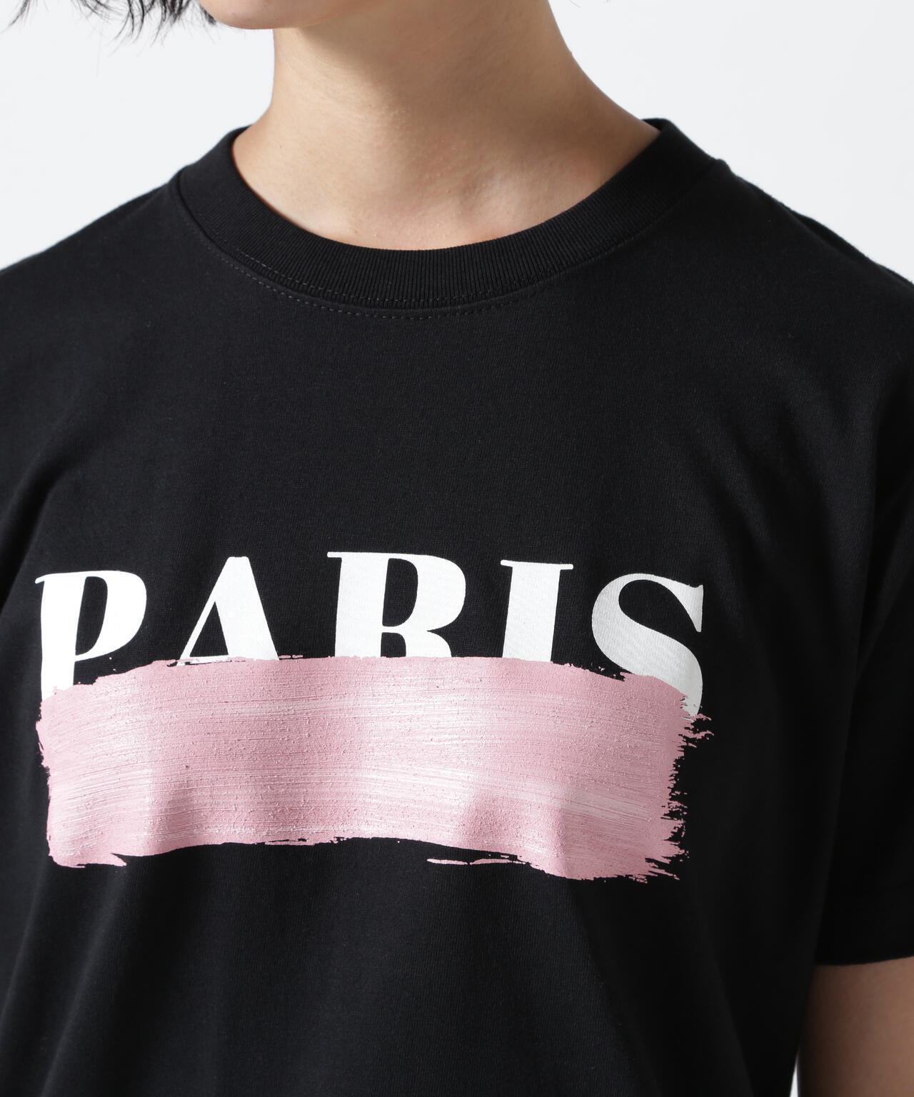 DROIT BELLO(ドロイトベロ)ピンクブラッシュPARIS Tシャツ