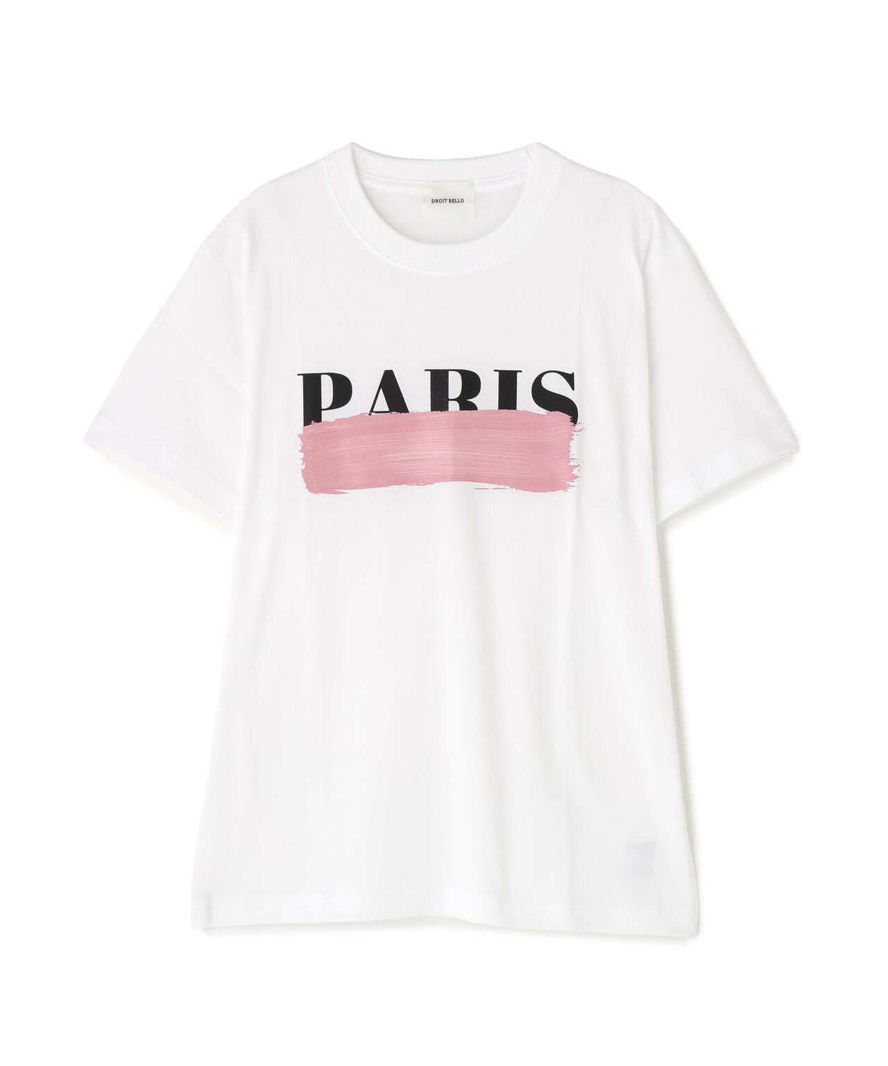 DROIT BELLO(ドロイトベロ)ピンクブラッシュPARIS Tシャツ