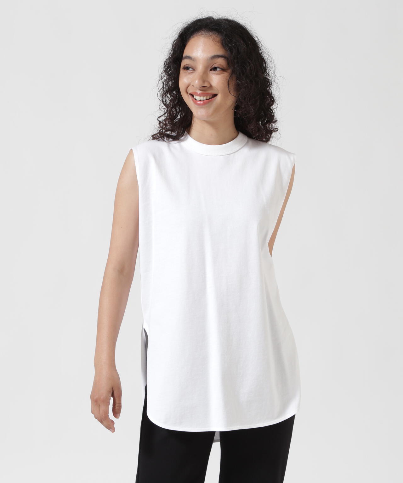 ATON (エイトン) 12/- AIR SPININNG / ROUND HEM TANKTOP