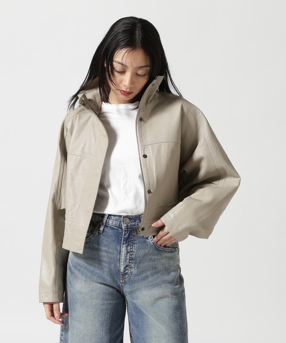 NCB neat caprice brand(エヌシービーニートカプリスブランド) WOMENS SHEEP STAND JACKET