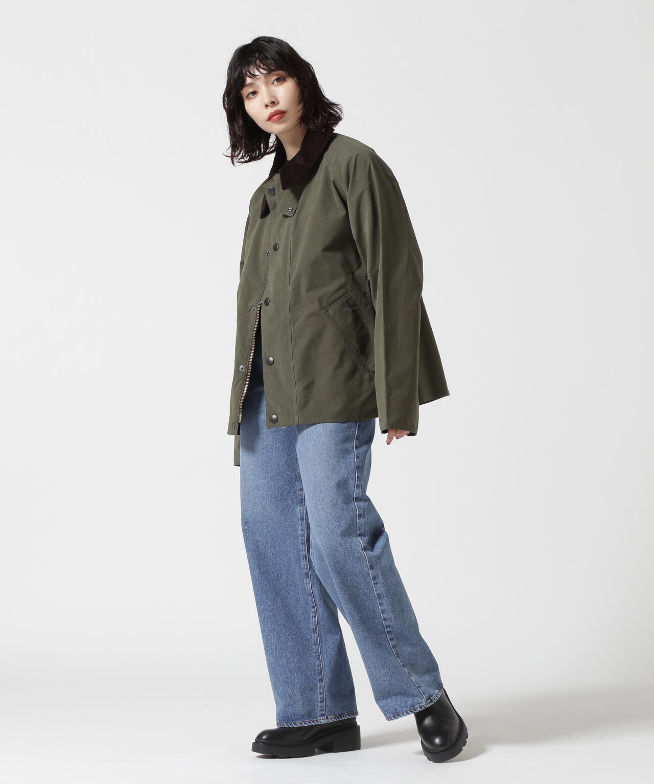 Barbour(バブアー)TRANSPORT / トランスポート/ピーチスキン コットン ショートレングスブルゾン