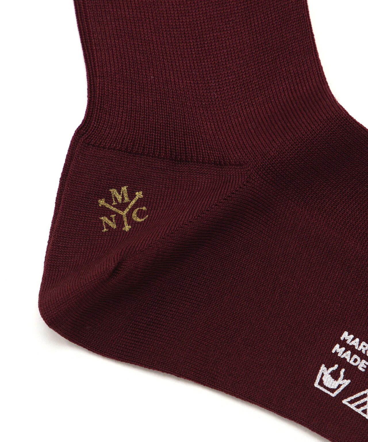 MARCOMONDE(マルコモンド)fine gauge cotton ribbed socks 23