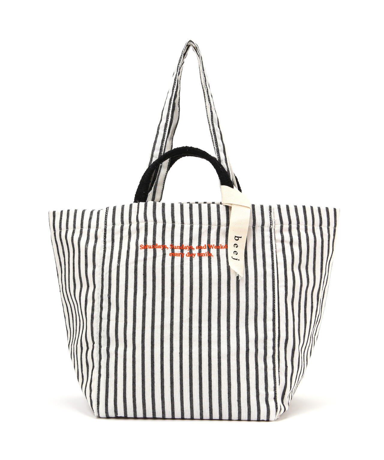 beej(ビージ)stripe fabric bigtote bag