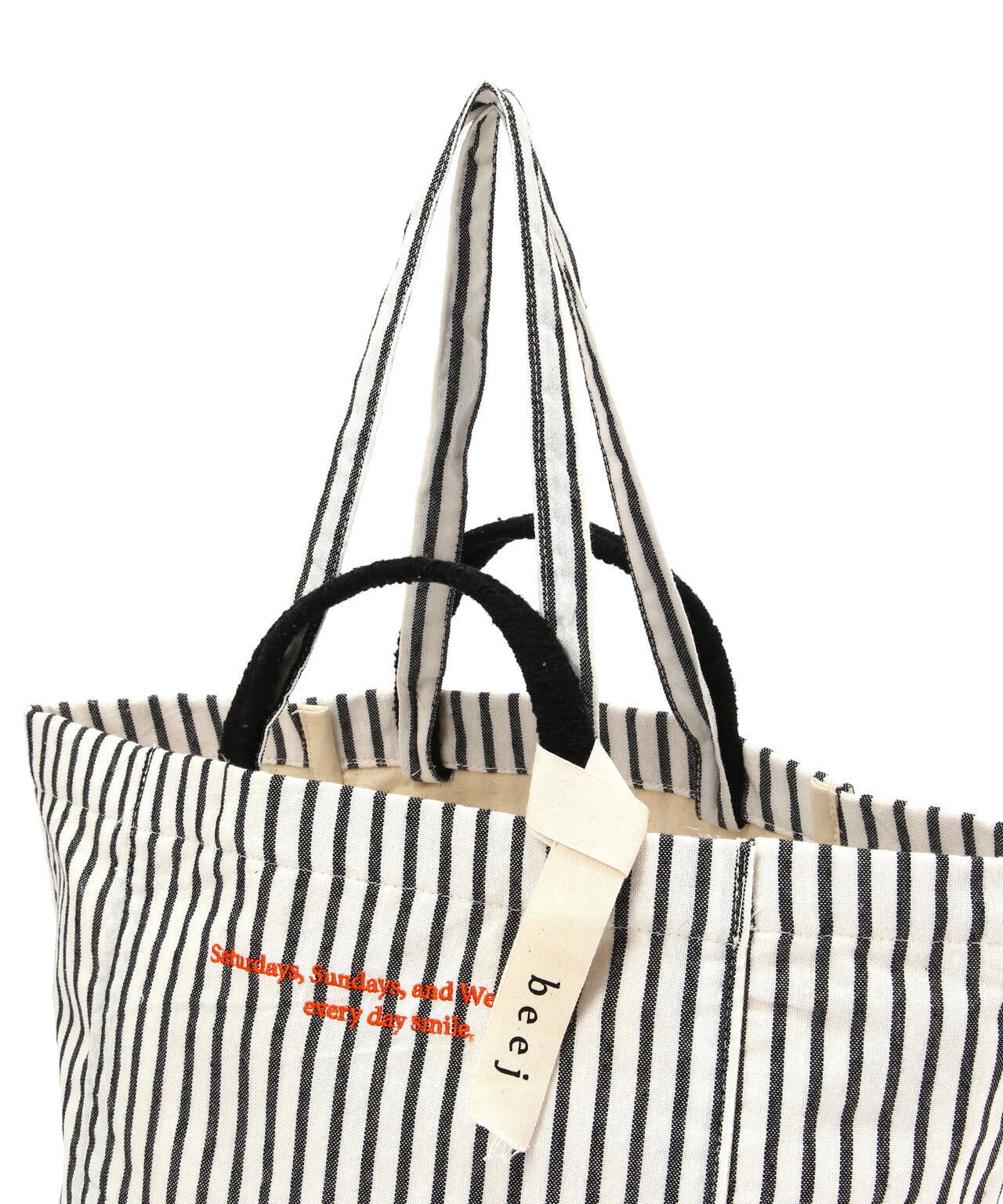 beej(ビージ)stripe fabric bigtote bag