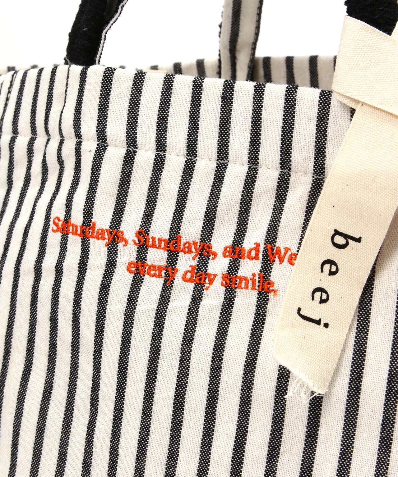 beej(ビージ)stripe fabric bigtote bag