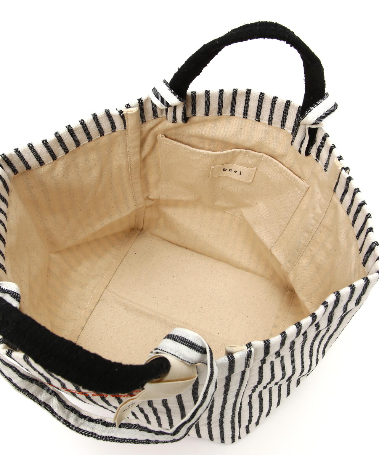 beej(ビージ)stripe fabric bigtote bag