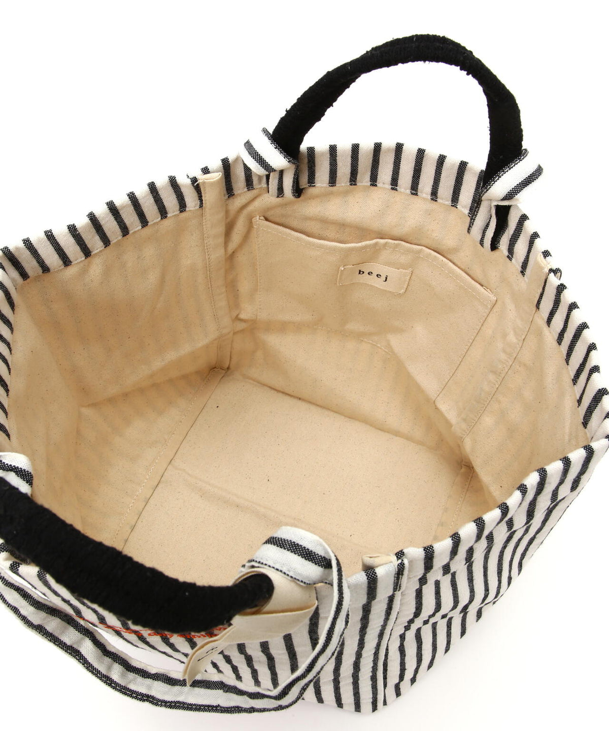 beej(ビージ)stripe fabric bigtote bag