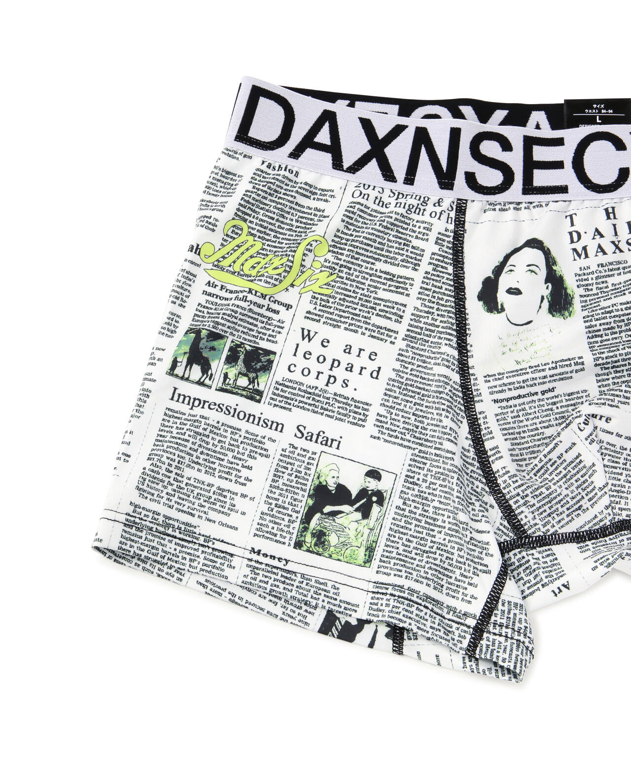maxsix(マックスシックス)BOXER PANTS / NEWS PAPER
