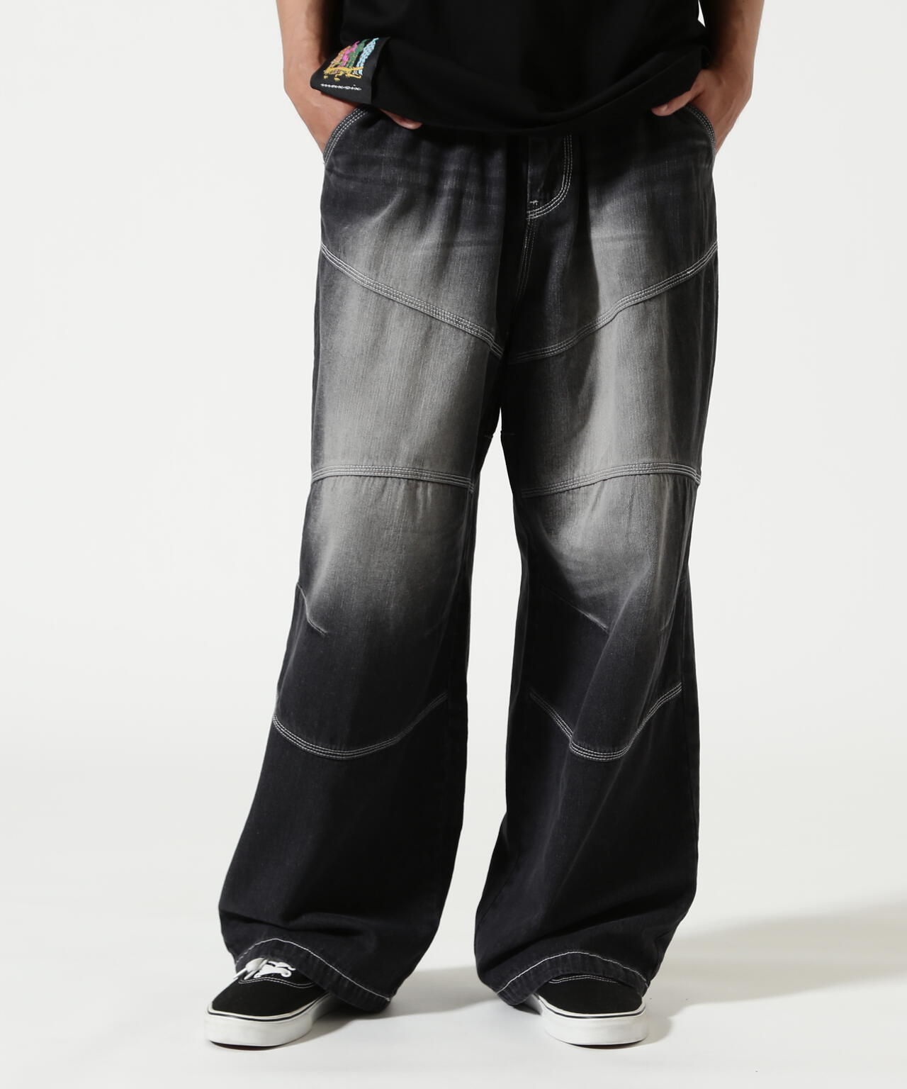 RENOVA(レノバ)BIKER DENIM EASY PANTS