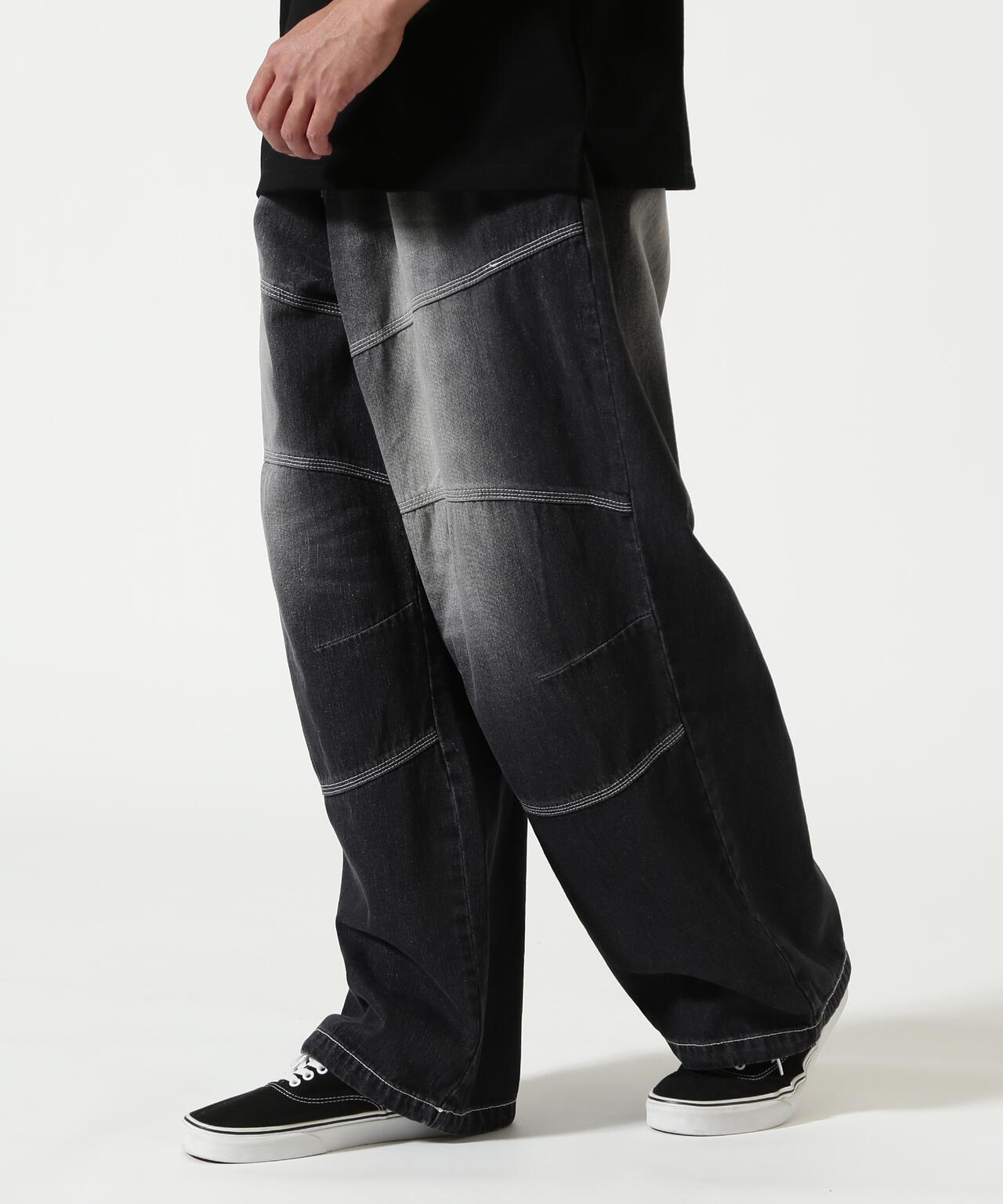 RENOVA(レノバ)BIKER DENIM EASY PANTS