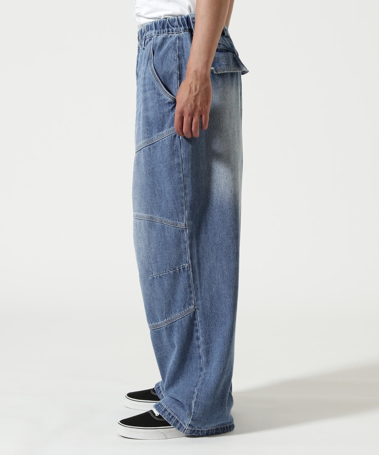 RENOVA(レノバ)BIKER DENIM EASY PANTS