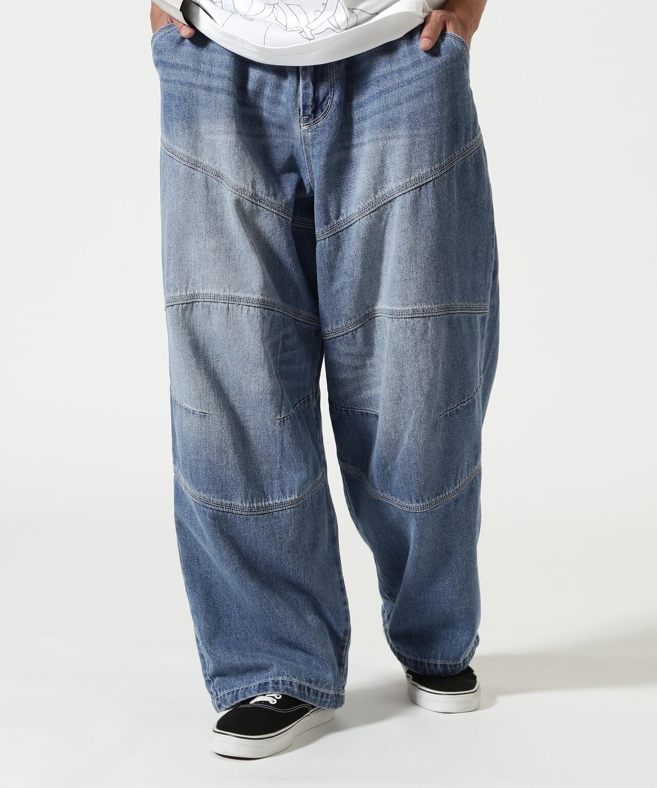 RENOVA(レノバ)BIKER DENIM EASY PANTS