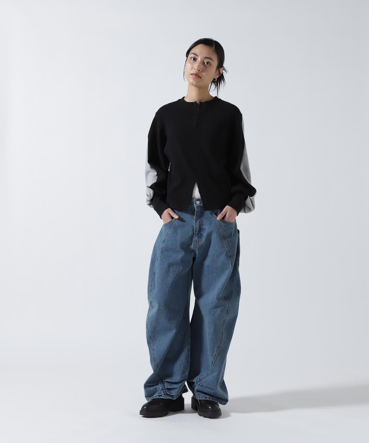 Knuth Marf(クヌースマーフ)tuck design denim pants