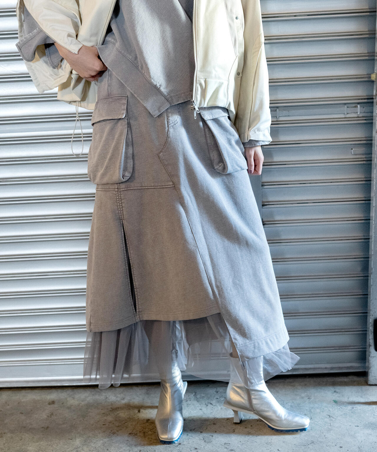 AVIREXxAULA AILA(アヴィレックスxアウラ)チュールコンビスカート