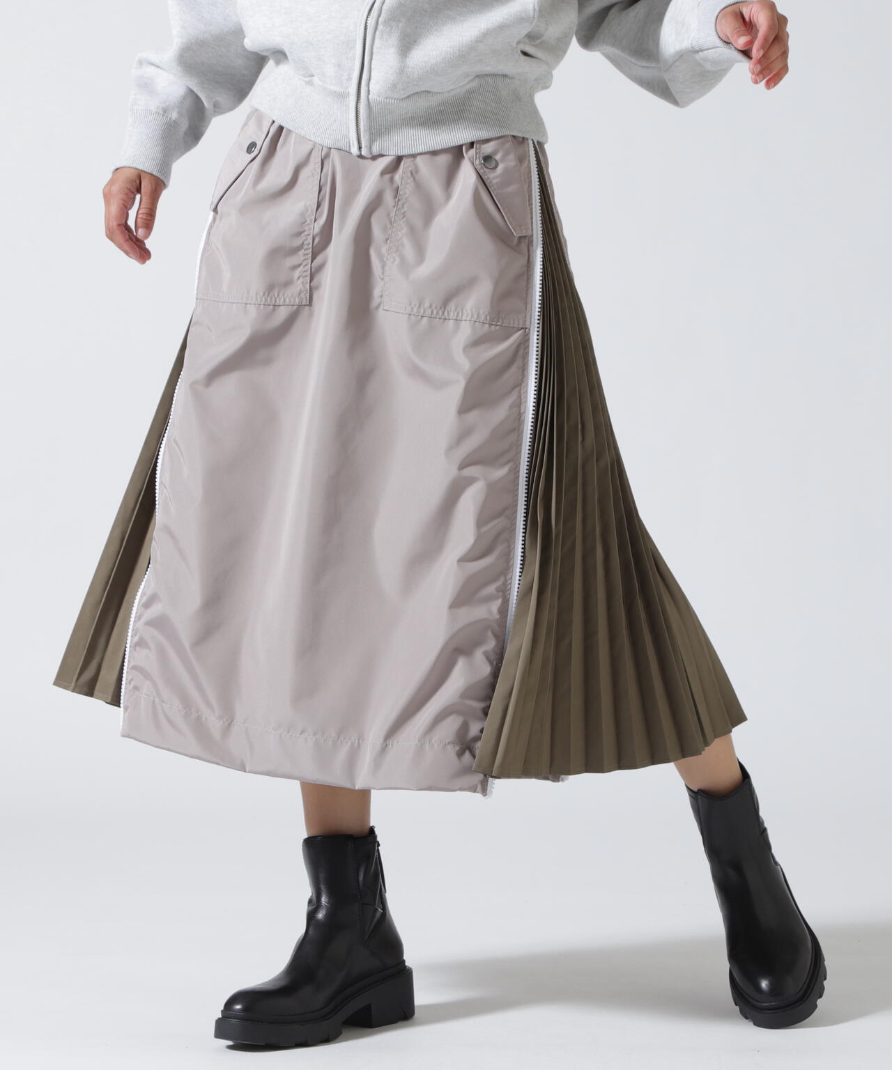 DROIT BELLO(ドロイトベロ)サイドZIPプリーツスカート