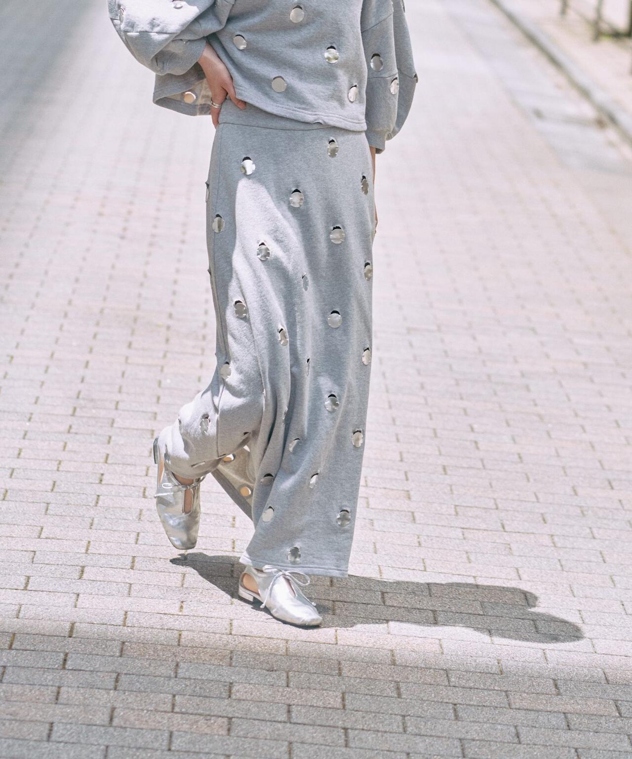 RUMCHE(ラムシェ) 別注DOT MIRROR SWEAT SKIRT
