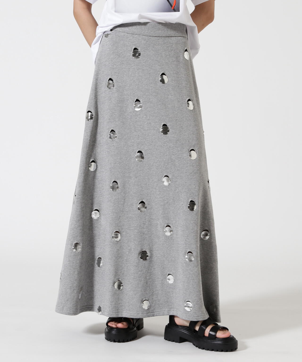 RUMCHE(ラムシェ) 別注DOT MIRROR SWEAT SKIRT