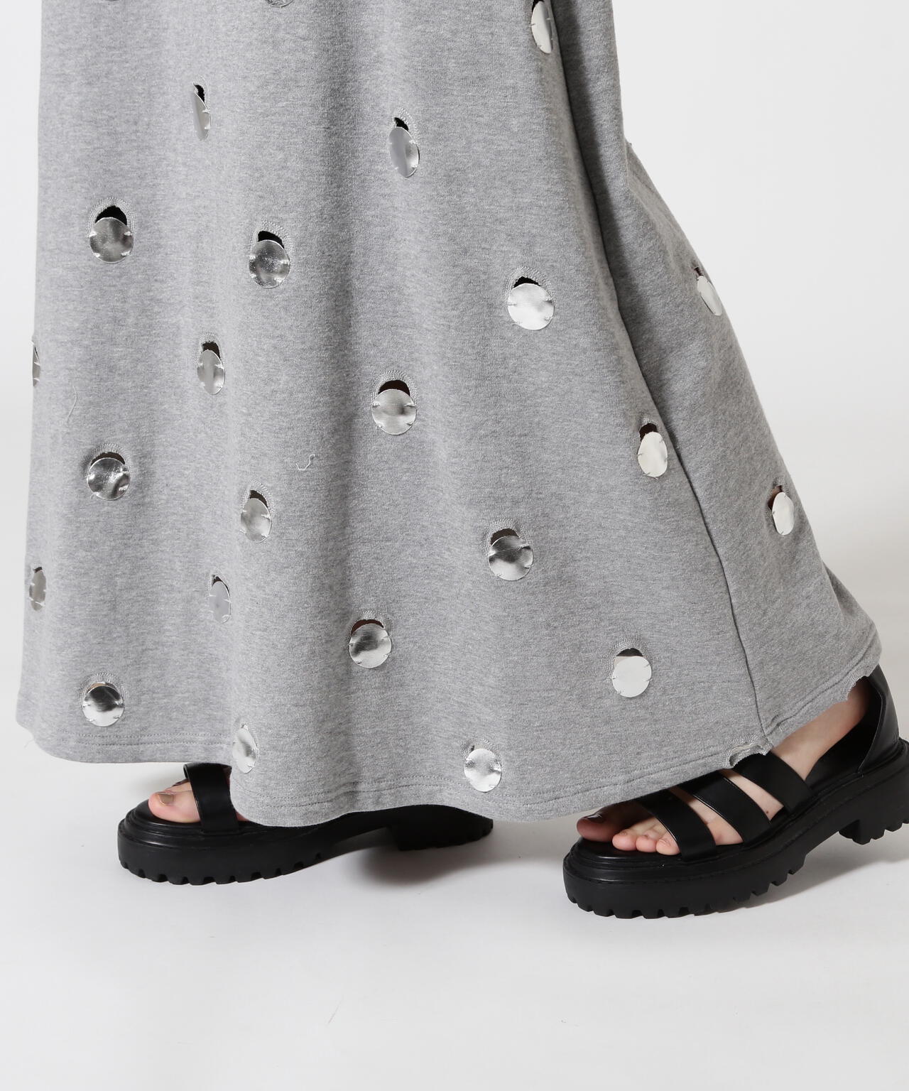 RUMCHE(ラムシェ) 別注DOT MIRROR SWEAT SKIRT