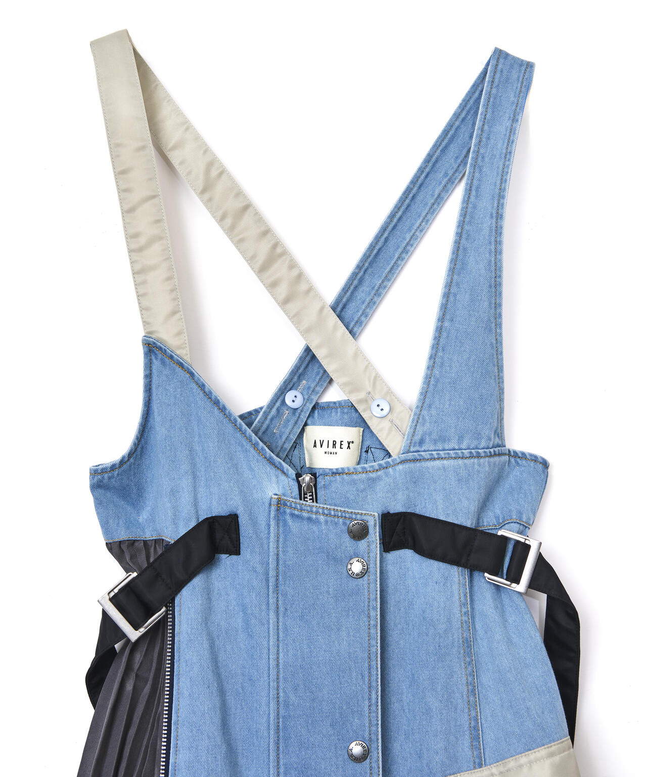 AVIREXxAULA AILA(アヴィレックスxアウラアイラ)サイドプリーツジャンスカ