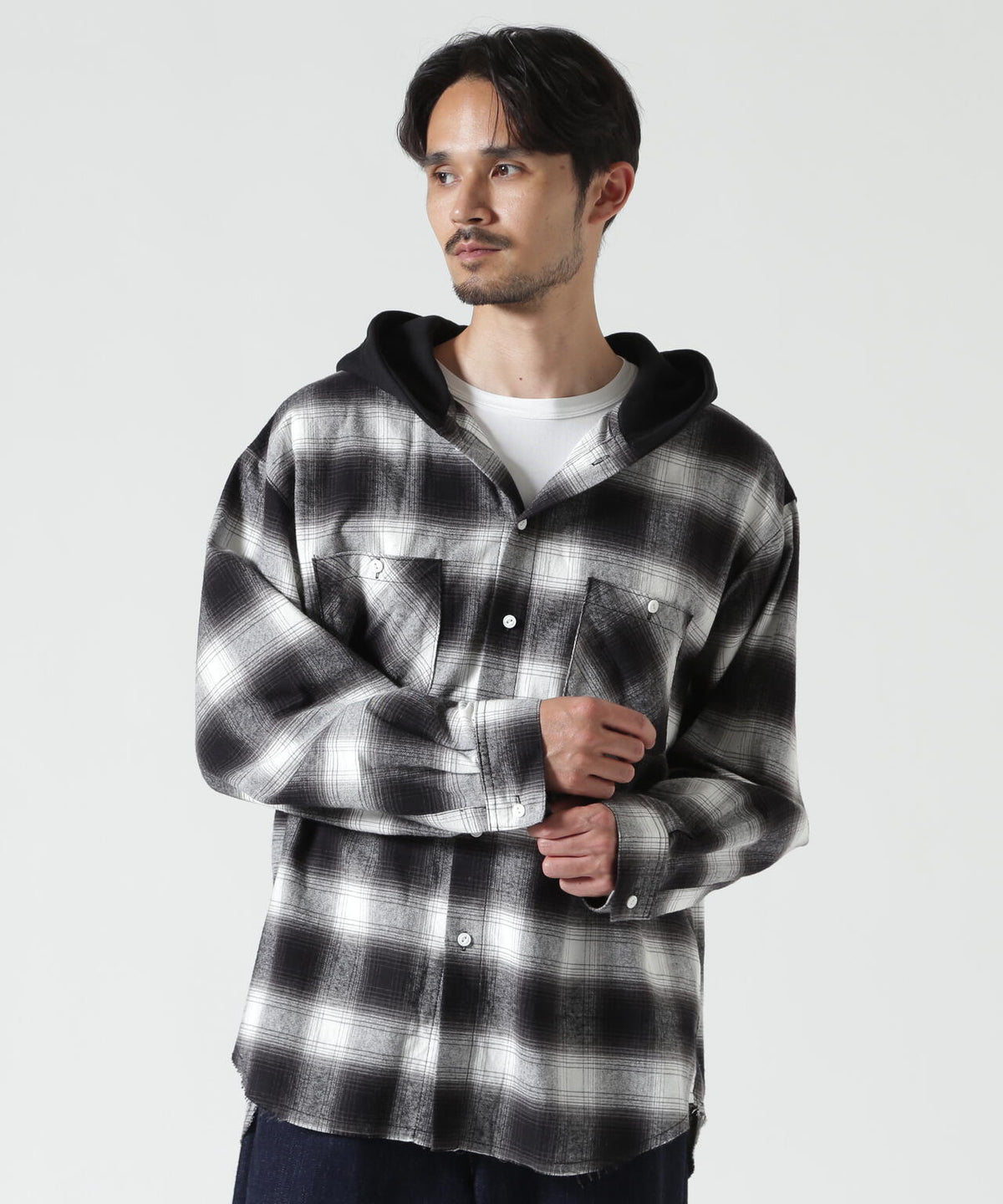 RENOVA/レノバ CUT SEAM HOODED SHIRTS