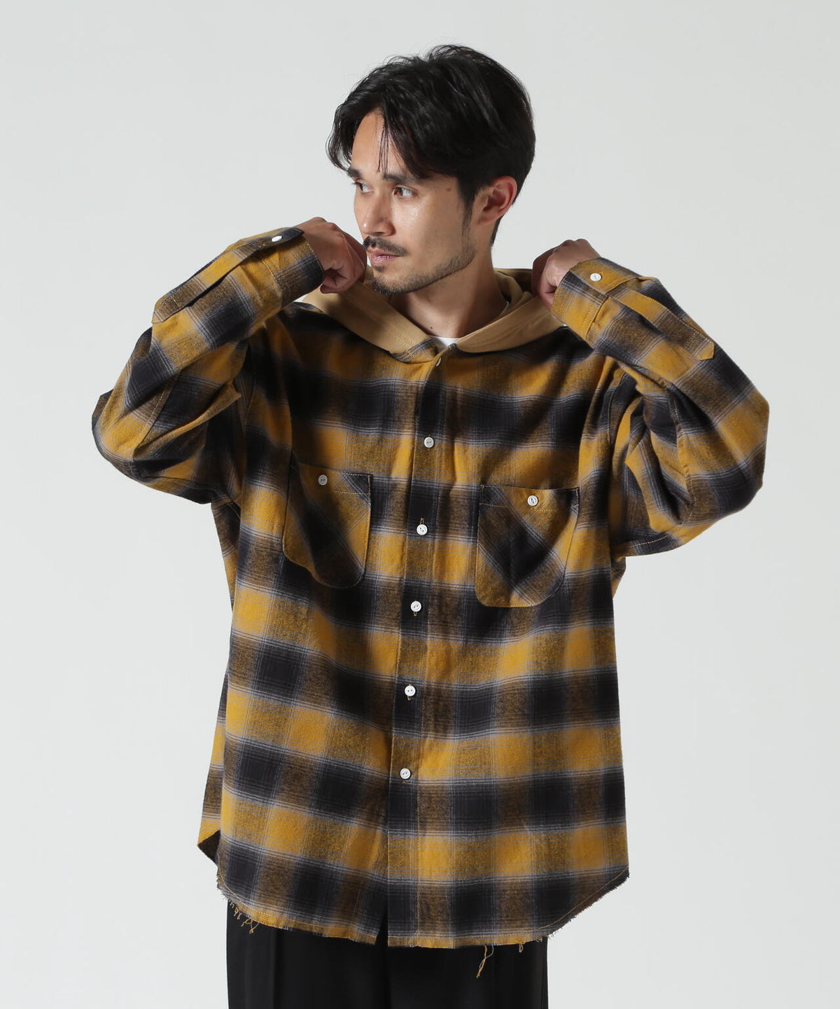 RENOVA/レノバ CUT SEAM HOODED SHIRTS