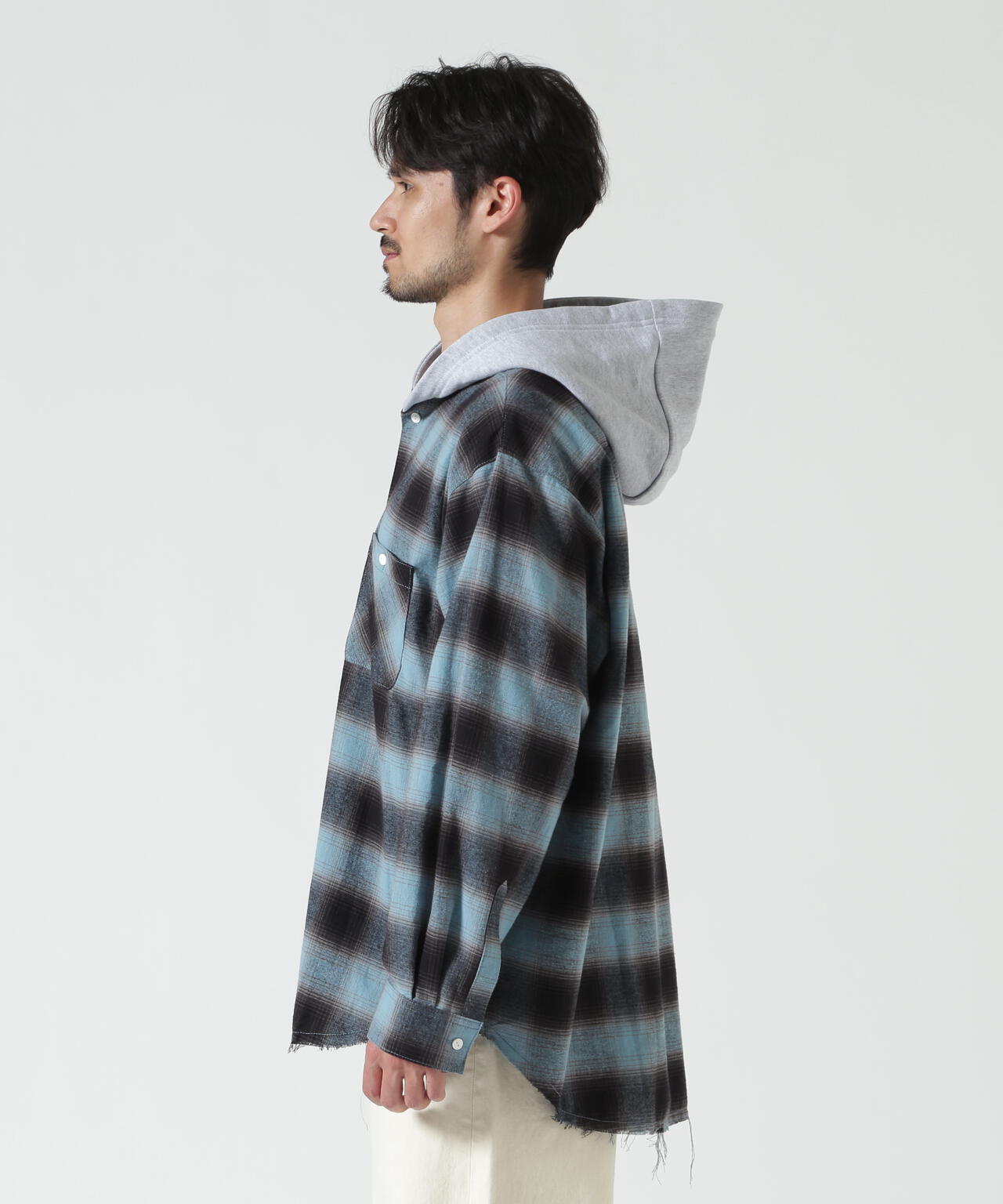 RENOVA/レノバ CUT SEAM HOODED SHIRTS