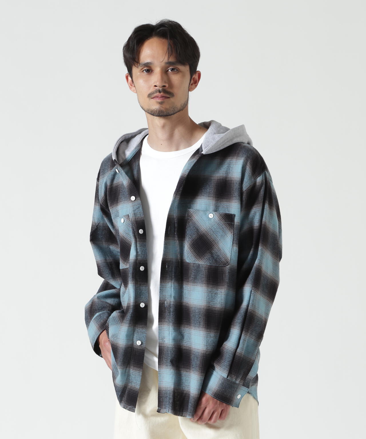 RENOVA/レノバ CUT SEAM HOODED SHIRTS