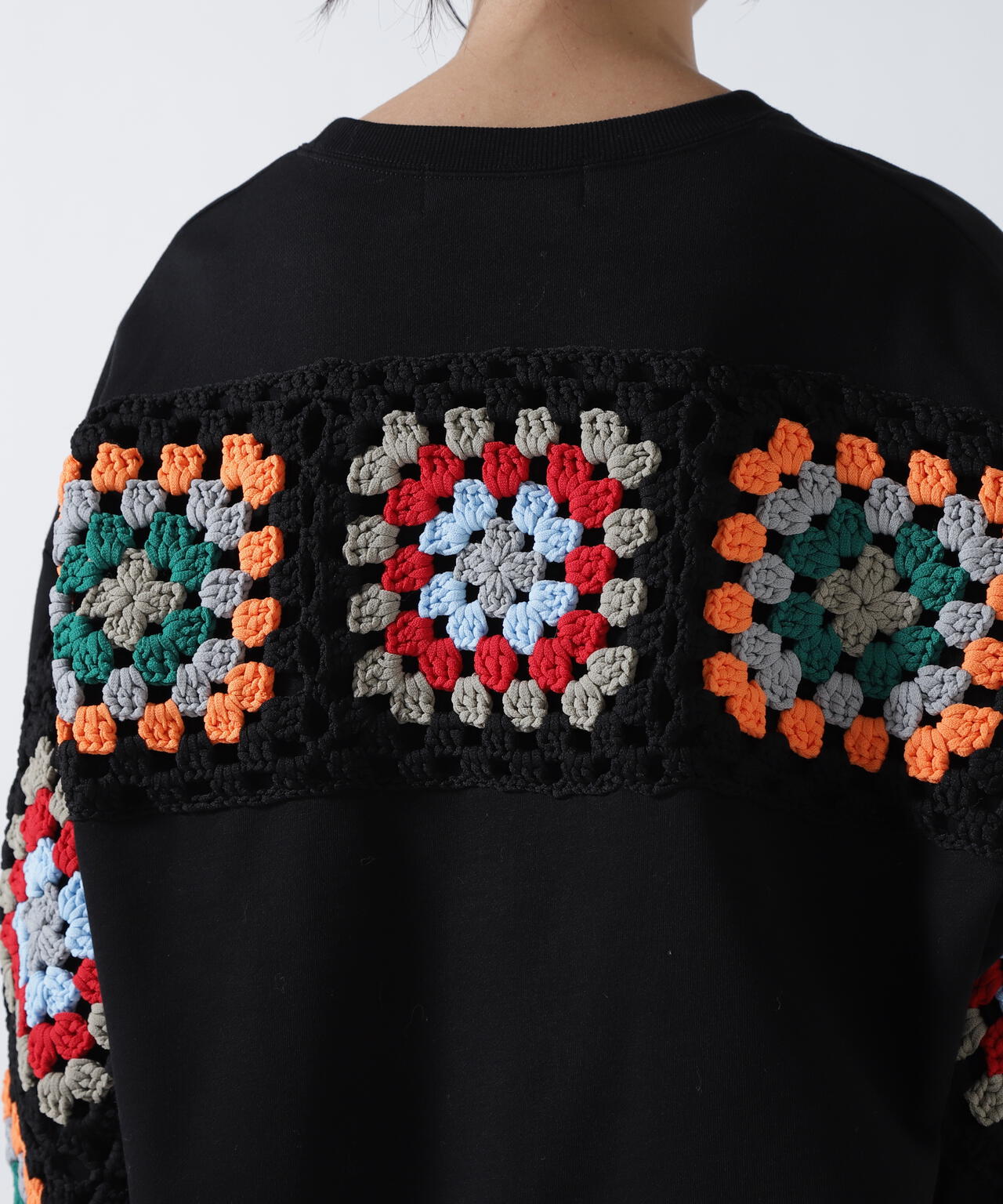 DISCOVERED(ディスカバード) 別注 CROCHET SLEEVE SWEAT WOMEN