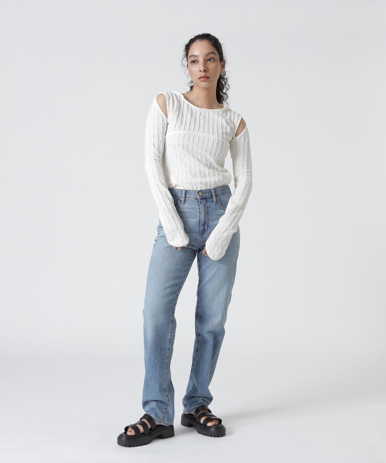 Knuth Marf(クヌースマーフ)hooded jacquard top