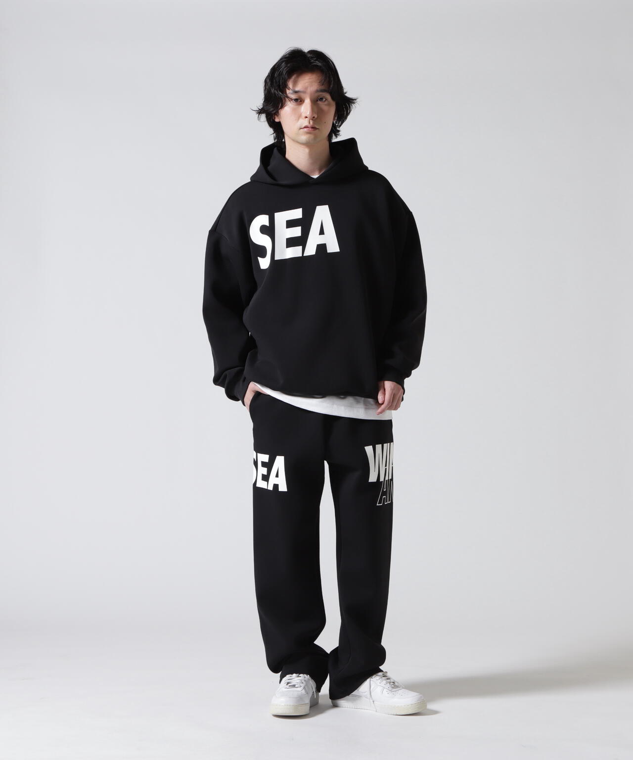 WIND AND SEA(ウィンダンシー)Loose fit Hooded Sweatshirt