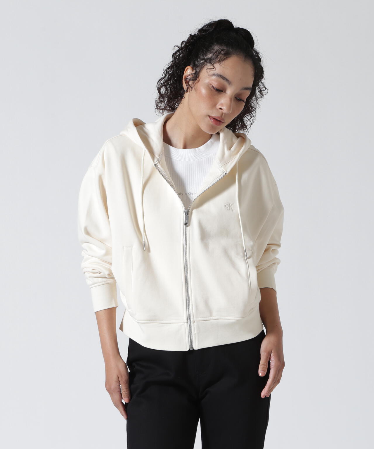 Calvin Klein (カルバンクライン)LS MONOGRAM TERRY CROPPED PARKA