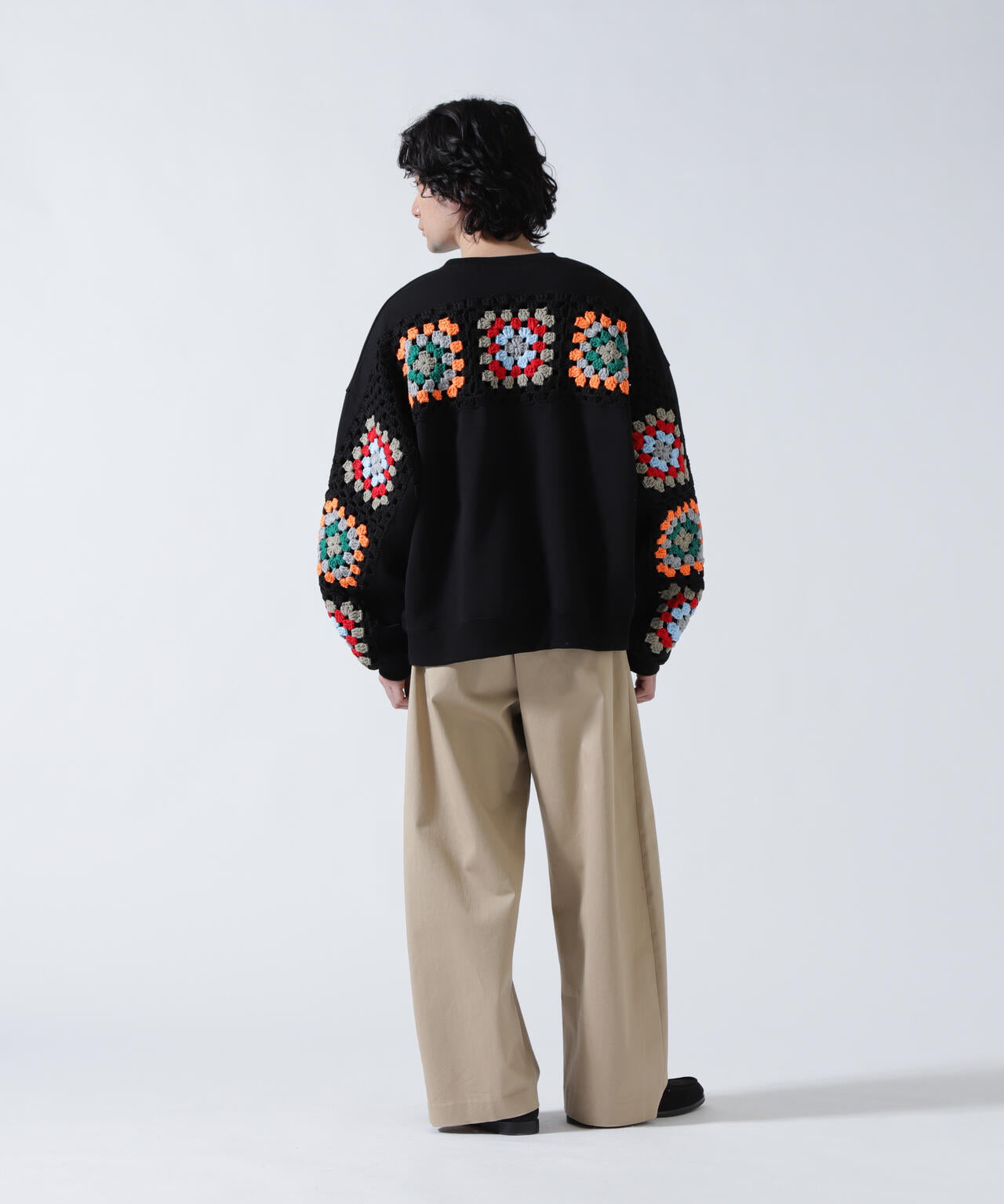 DISCOVERED(ディスカバード) 別注 CROCHET SLEEVE SWEAT