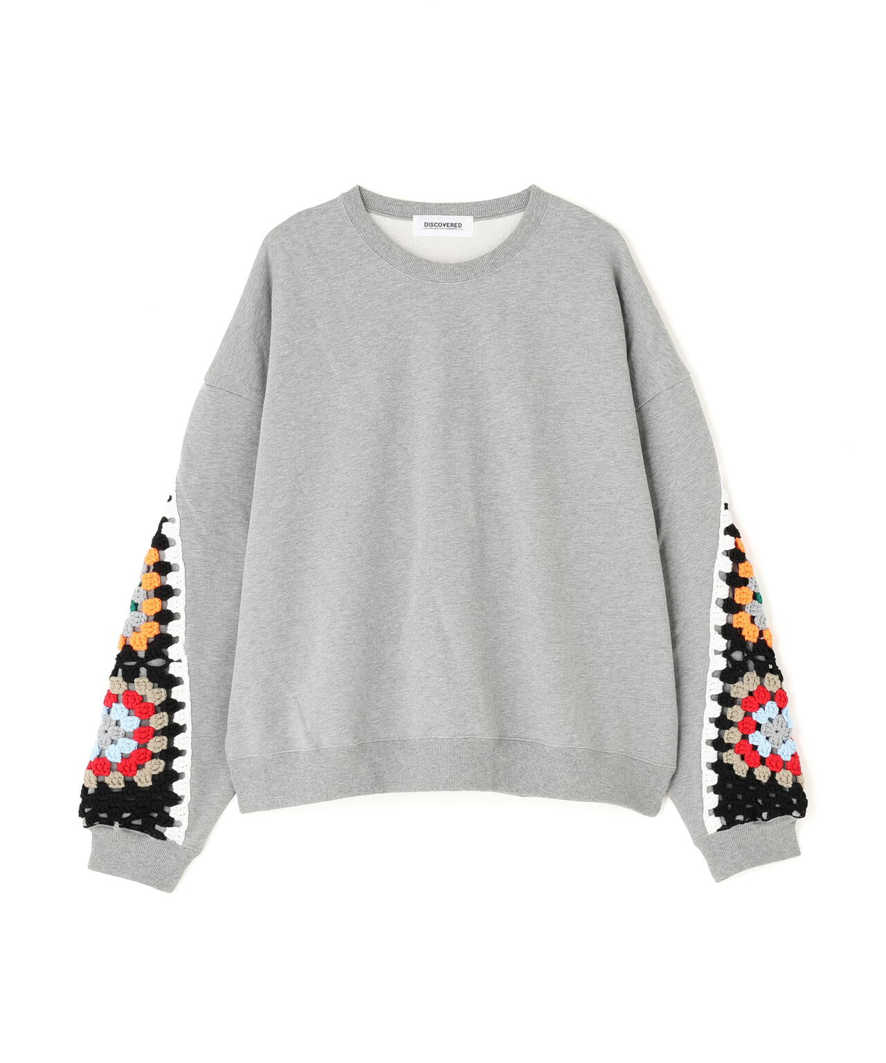 DISCOVERED(ディスカバード) 別注 CROCHET SLEEVE SWEAT