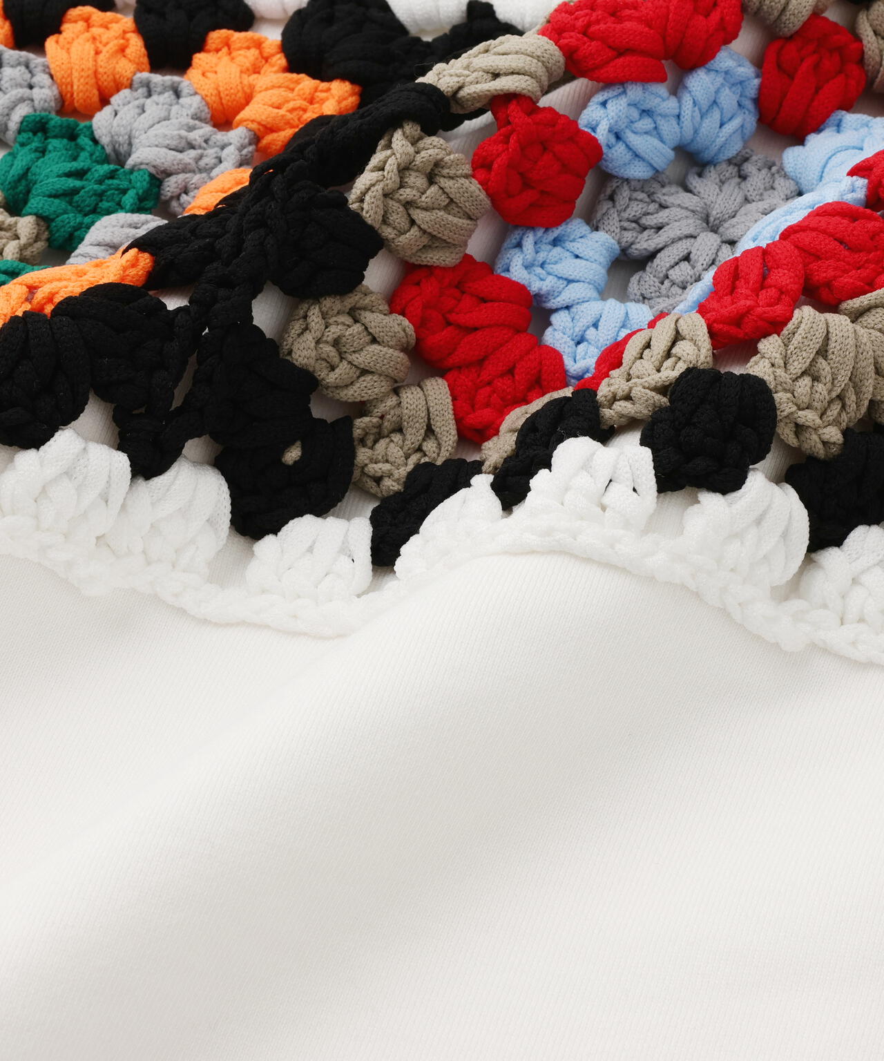 DISCOVERED(ディスカバード) 別注 CROCHET SLEEVE SWEAT