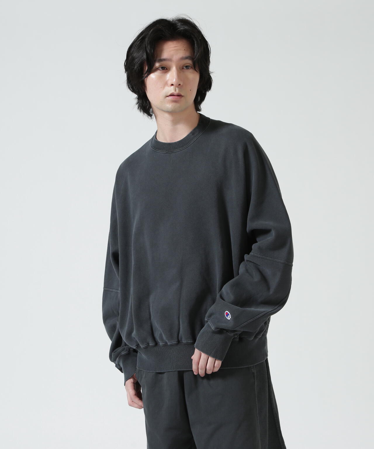 Champion × N.HOOLYWOOD リバースウィーブ(R) リバーシブル クルーネックスウェットシャツ(C8-D019)