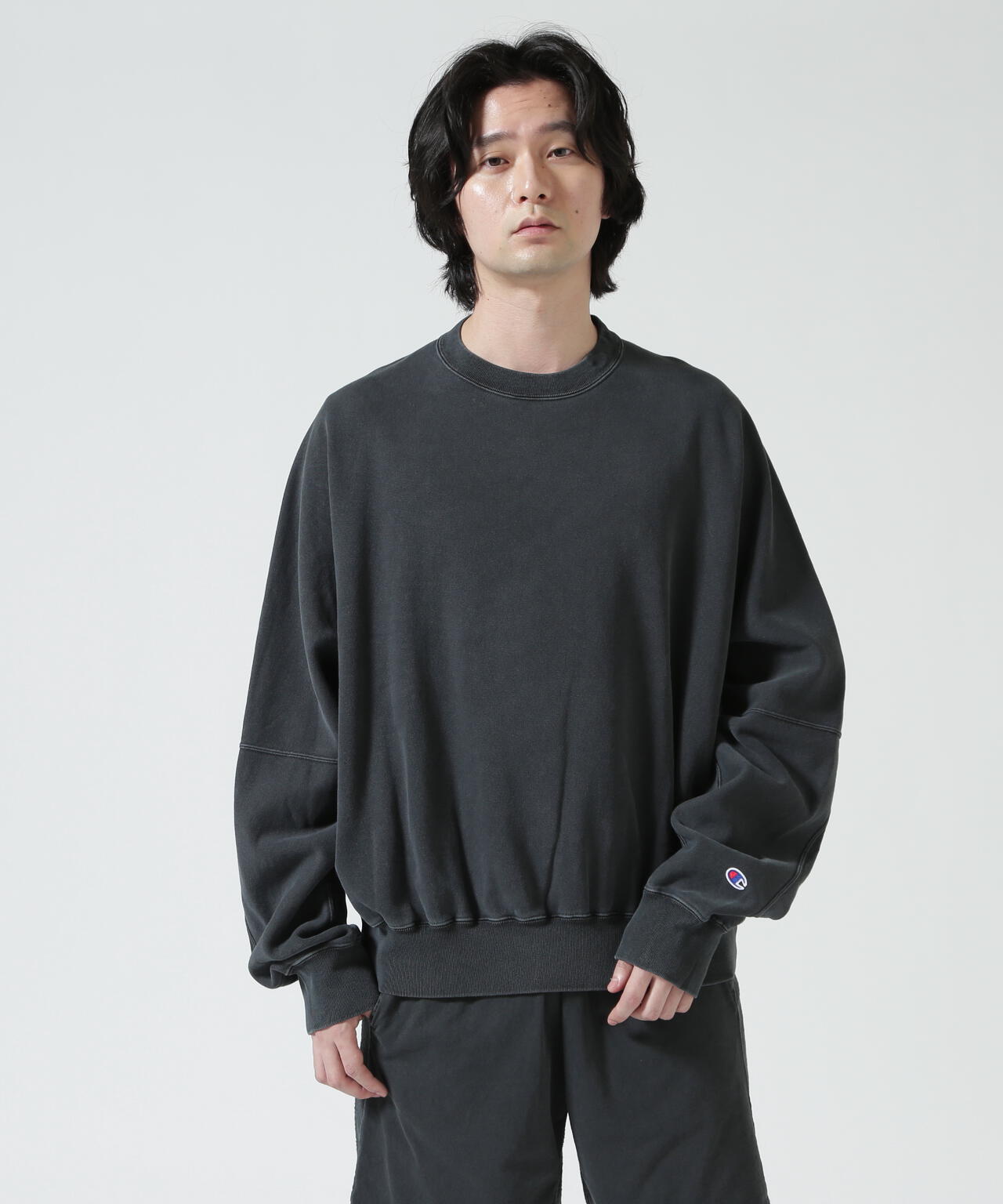 Champion × N.HOOLYWOOD リバースウィーブ(R) リバーシブル クルーネックスウェットシャツ(C8-D019)