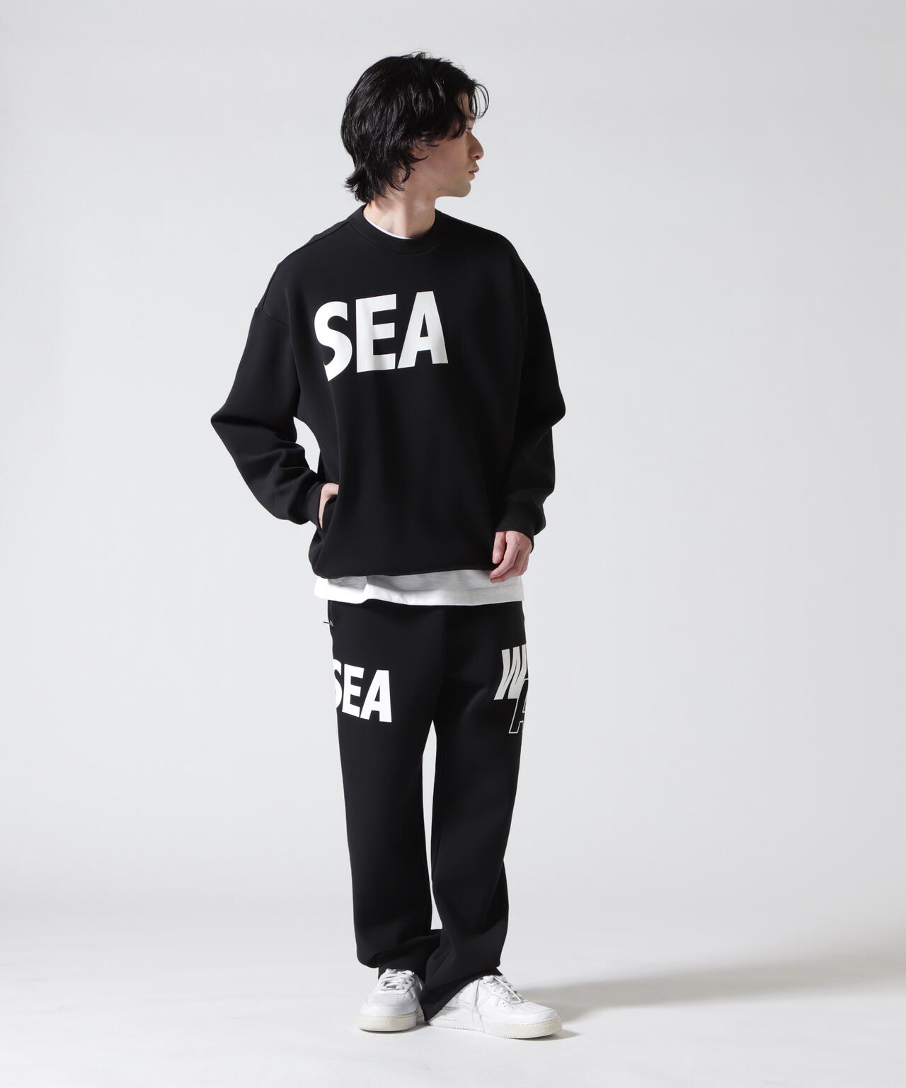 WIND AND SEA(ウィンダンシー)Loose fit crewneck sweat shirt