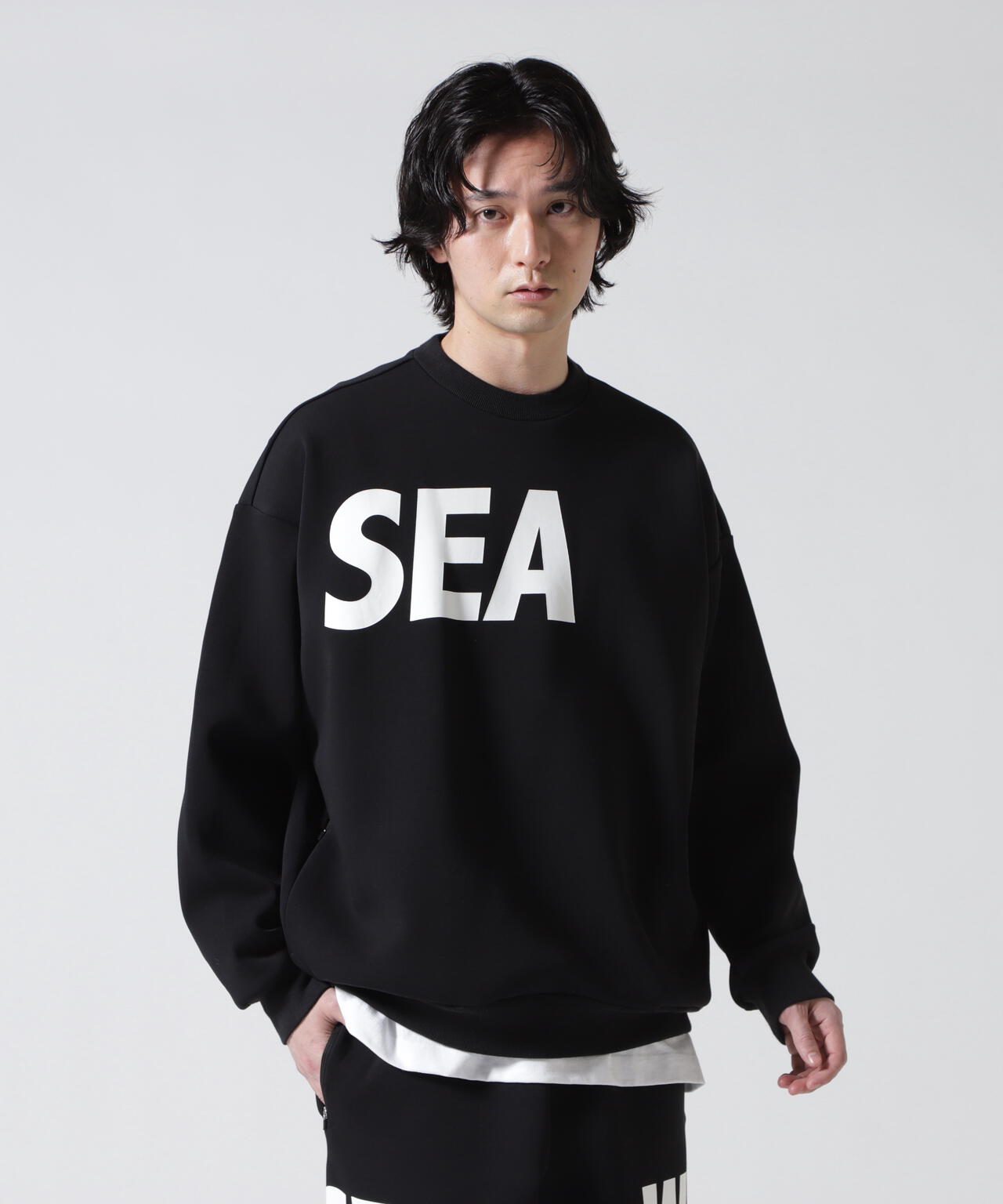 WIND AND SEA(ウィンダンシー)Loose fit crewneck sweat shirt