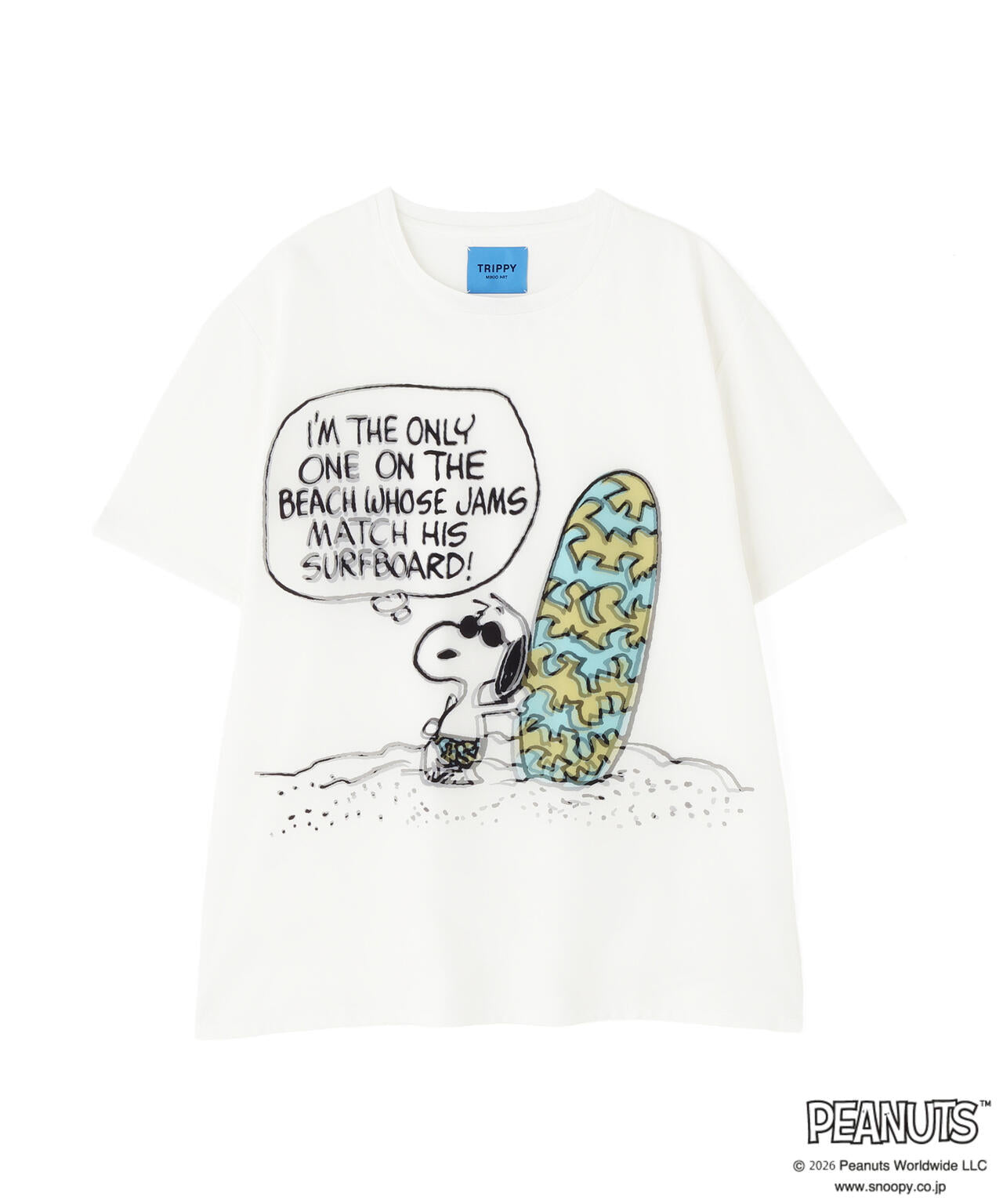 TRIPPY ART(トリッピーアート)SNOOPY ON THE BEACH 3D TEE