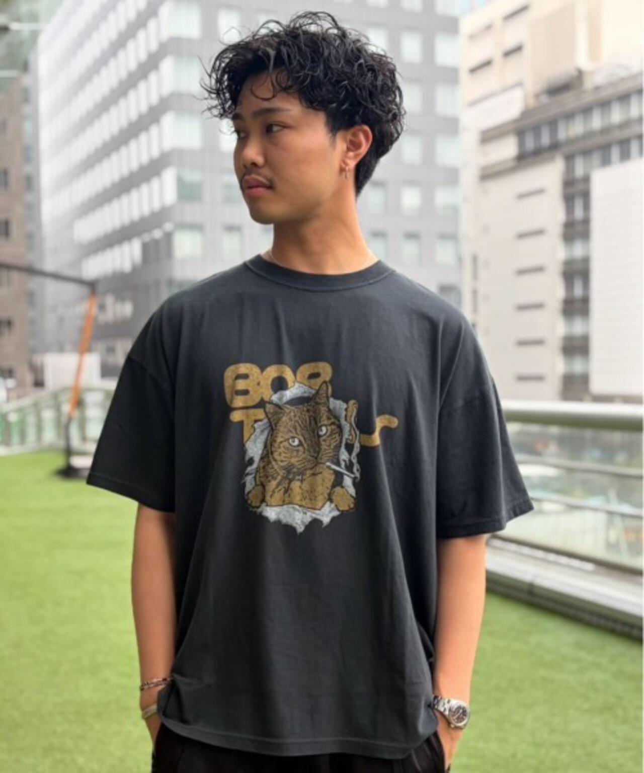 REMI RELIEF(レミレリーフ) 別注20/-天竺BIGサイズTシャツ(BOB)