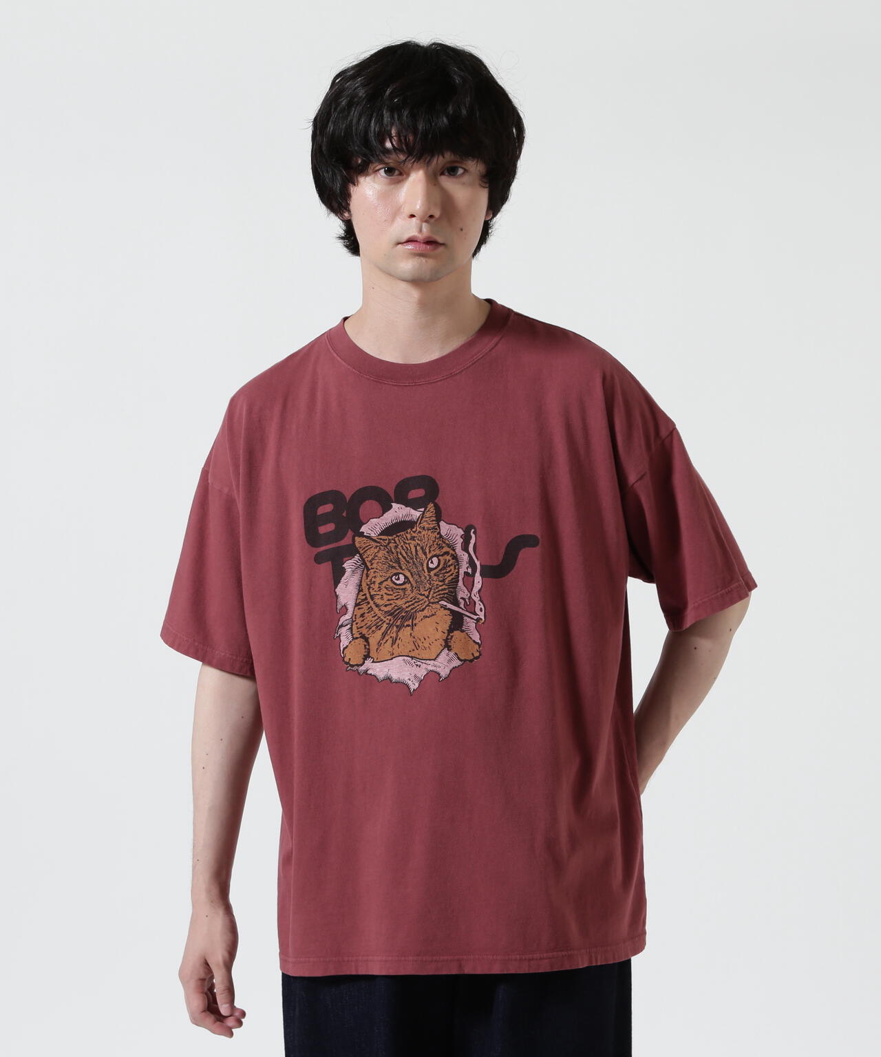 REMI RELIEF(レミレリーフ) 別注20/-天竺BIGサイズTシャツ(BOB)