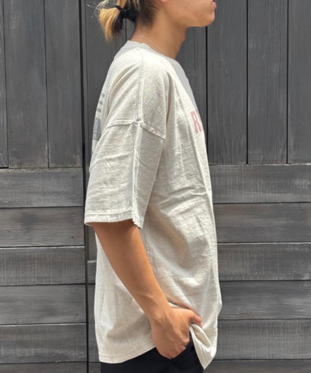 REMI RELIEF(レミレリーフ) 別注20/-天竺BIGサイズTシャツ(RECORD)