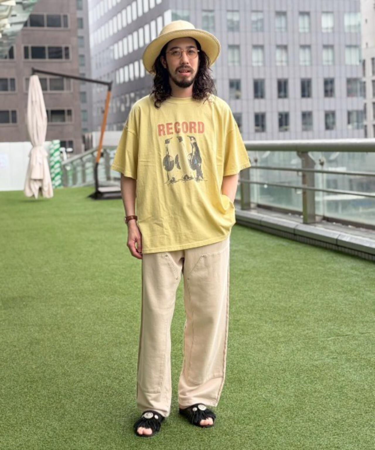 REMI RELIEF(レミレリーフ) 別注20/-天竺BIGサイズTシャツ(RECORD)