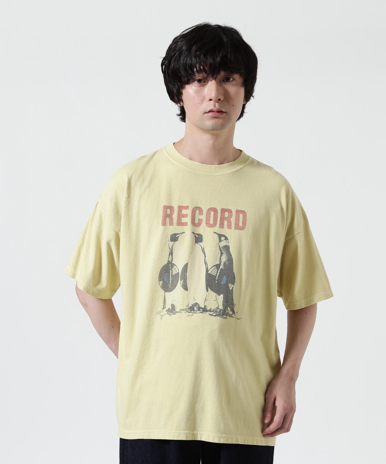 REMI RELIEF(レミレリーフ) 別注20/-天竺BIGサイズTシャツ(RECORD)