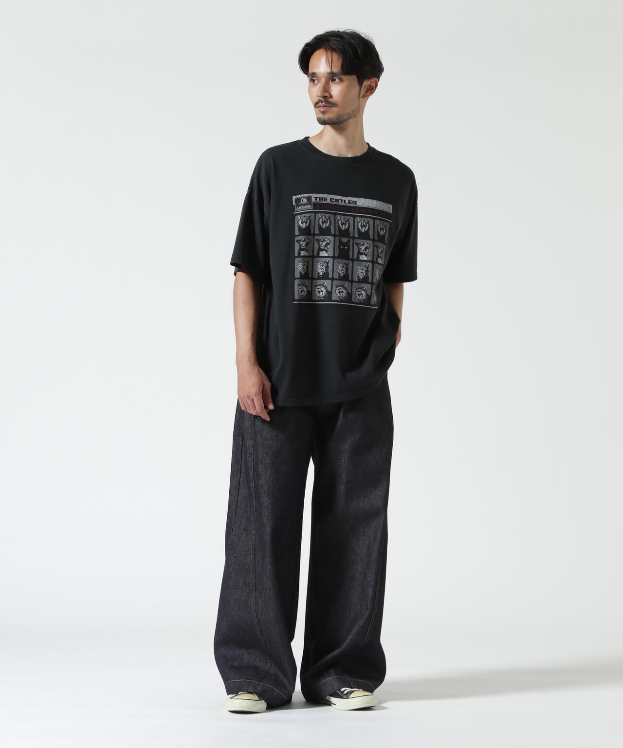 REMI RELIEF / 別注20/-天竺BIGサイズTシャツ(A HARD CAT'S)